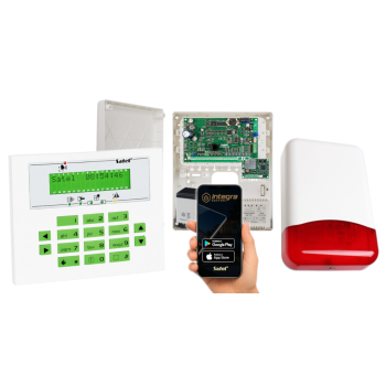 ZESTAW ALARMOWY SATEL INTEGRA 32 GSM LTE + Panel LCD + Syrena TI700 Alarm Do Domu