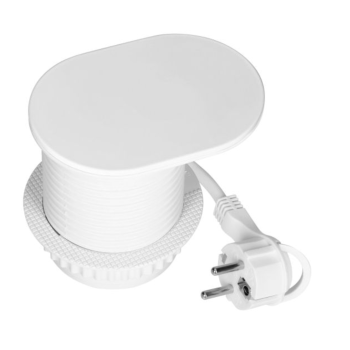GNIAZDO MEBLOWE ORNO OR-GM-9042(GS)/W Ø6cm KABEL 1,9m 2xUSB SCHUKO