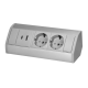 GNIAZDO MEBLOWE PODWÓJNE ORNO OR-GM-9039(GS)/G 2xUSB SCHUKO