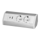 GNIAZDO MEBLOWE PODWÓJNE ORNO OR-GM-9039(GS)/W-G 2xUSB SCHUKO