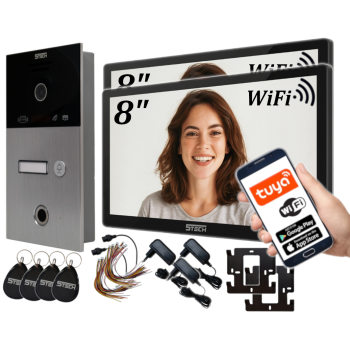 ZESTAW WIDEODOMOFONOWY 5TECH 2x VERUS One PLUS(B)/84253 8" RFID WiFi APLIKACJA