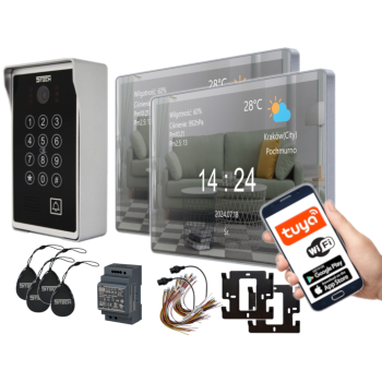 ZESTAW WIDEODOMOFONOWY 5TECH 2x VERUS One PLUS(M)/84213 8" RFID WiFi APLIKACJA DIN