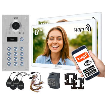 ZESTAW WIDEODOMOFONOWY 5TECH 2xVERUS One PLUS(W)/84222 8" RFID WiFi APLIKACJA DIN