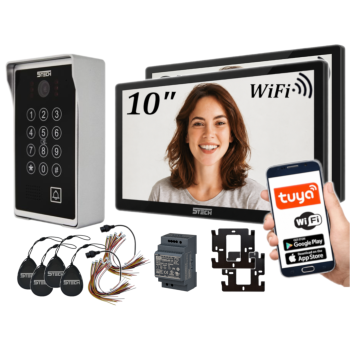ZESTAW WIDEODOMOFONOWY 5TECH 2x VERUS PLUS(B)/84213 10" RFID WiFi APLIKACJA DIN