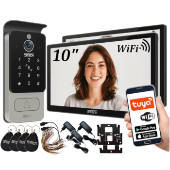 ZESTAW WIDEODOMOFONOWY 5TECH 2x VERUS PLUS(B)/84228 10" FullHD WiFi SZYFRATOR APLIKACJA