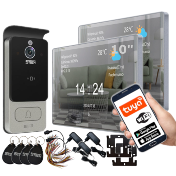 ZESTAW WIDEODOMOFONOWY 5TECH 2x VERUS PLUS(M)/84228C 10" FullHD WiFi APLIKACJA