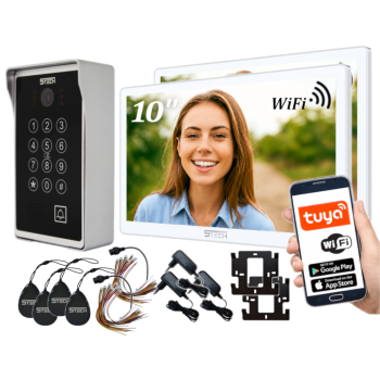 ZESTAW WIDEODOMOFONOWY 5TECH 2x VERUS PLUS(W)/84213 10" RFID WiFi APLIKACJA