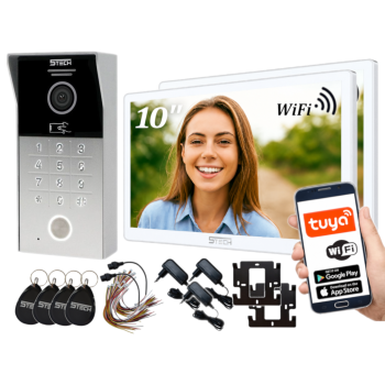 ZESTAW WIDEODOMOFONOWY 5TECH 2x VERUS PLUS(W)/84225 10" FullHD WiFi SZYFRATOR APLIKACJA