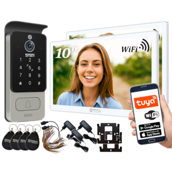 ZESTAW WIDEODOMOFONOWY 5TECH 2x VERUS PLUS(W)/84228 10" FullHD WiFi SZYFRATOR APLIKACJA