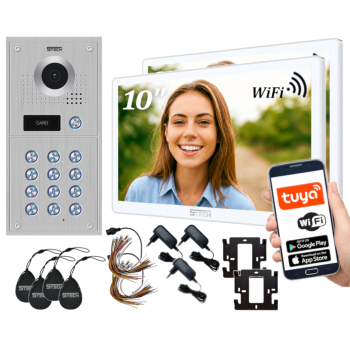 ZESTAW WIDEODOMOFONOWY 5TECH 2xVERUS PLUS(W)/84222 10" RFID WiFi APLIKACJA