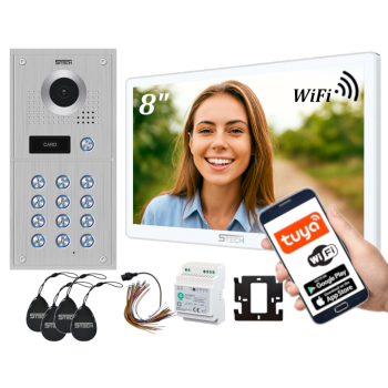 ZESTAW WIDEODOMOFONOWY 5TECH VERUS One PLUS(W)/84222 8" RFID WiFi APLIKACJA DIN