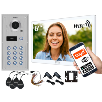 ZESTAW WIDEODOMOFONOWY 5TECH VERUS One PLUS(W)/84222 8" RFID WiFi APLIKACJA