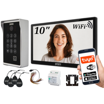 ZESTAW WIDEODOMOFONOWY 5TECH VERUS PLUS(B)/84213 10" RFID WiFi APLIKACJA DIN
