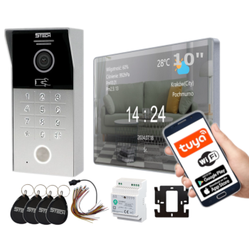 ZESTAW WIDEODOMOFONOWY 5TECH VERUS PLUS(M)/84225 10" FullHD WiFi SZYFRATOR APLIKACJA DIN