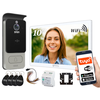 ZESTAW WIDEODOMOFONOWY 5TECH VERUS PLUS(W)/84228C 10" FullHD WiFi APLIKACJA DIN