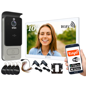 ZESTAW WIDEODOMOFONOWY 5TECH VERUS PLUS(W)/84228C 10" FullHD WiFi APLIKACJA