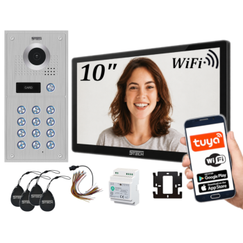 ZESTAW WIDEODOMOFONOWY 5TECH VERUS PLUS(B)/84222 10" RFID WiFi APLIKACJA DIN
