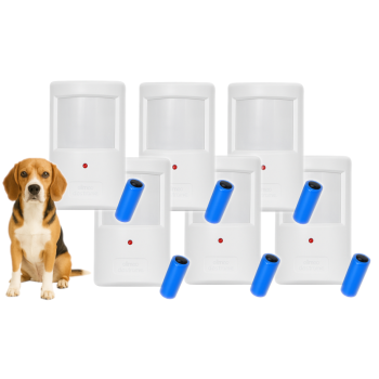 CZUJKA BEZPRZEWODOWA ELMES PTX50 + BATERIA CR123A ZESTAW 6 SZT