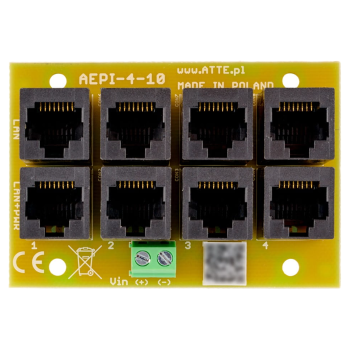 Adapter PoE 4-kanałowy ATTE AEPI-4-10-OF 10/100 Mbps + PoE