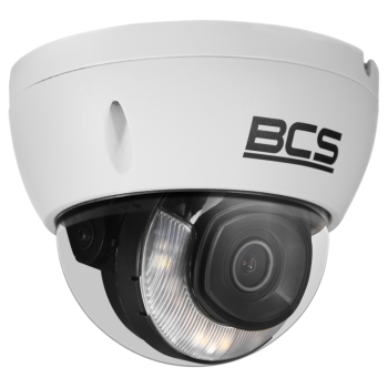 KAMERA KOPUŁKOWA IP 4MPX BCS-L-DIP14FCR3L3-Ai1 z OBIEKTYWEM STAŁYM 2.8mm IR+LED i PoE