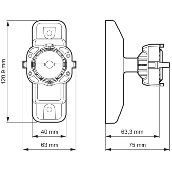 KOMPLET UCHWYTÓW ŚCIENNYCH DO CZUJEK ZEWNĘTRZNYCH OPAL SATEL BRACKET C