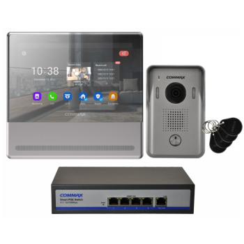 ZESTAW WIDEODOMOFONOWY IP COMMAX CIP-70QPT NEO SILVER SET 2 2Mpx 7