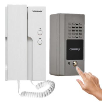 ZESTAW DOMOFONOWY COMMAX UNIFON DP-2HPR(DC) + STACJA BRAMOWA DR-2PN 12VDC