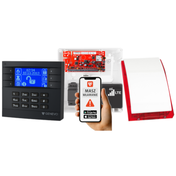 SYSTEM ALARMOWY GENEVO PRiMA16LTE z Manipulatorem LCD GY-BL i Syreną SP-4001R
