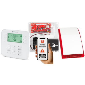 SYSTEM ALARMOWY GENEVO PRiMA16LTE z Manipulatorem LCD SL i Syreną SP-4001R