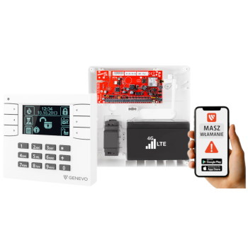 SYSTEM ALARMOWY GENEVO PRiMA16LTE z Manipulatorem LCD WH-BK