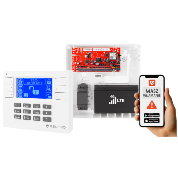 SYSTEM ALARMOWY GENEVO PRiMA16LTE z Manipulatorem LCD WH-BL