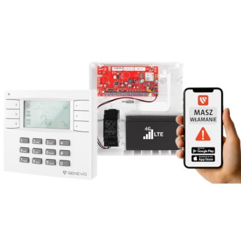 SYSTEM ALARMOWY GENEVO PRiMA16LTE z Manipulatorem LCD WH-WH