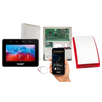 ZESTAW ALARMOWY SATEL INTEGRA 128 + INT-TSG2R-B + OPU-3P + AWT682 + 17Ah + MODUŁ GSM LTE + SYRENA SP-4001R