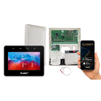 ZESTAW ALARMOWY SATEL INTEGRA 128 + INT-TSG2R-B + OPU-3P + AWT682 + 17Ah + MODUŁ GSM LTE