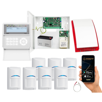ZESTAW ALARMOWY SATEL INTEGRA 32 INT-GSM LTE INT-KLCD-W 7x BOSCH SP-4001R