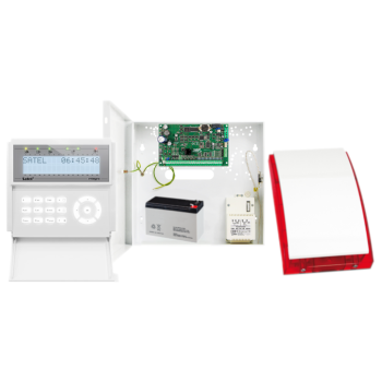 ZESTAW ALARMOWY SATEL INTEGRA 32 + INT-KLCD-W + OPU-4P + AWT150 + AKUMULATOR 7Ah + SYRENA SP-4001R