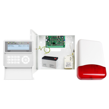ZESTAW ALARMOWY SATEL INTEGRA 32 + INT-KLCD-W + OPU-4P + AWT150 + AKUMULATOR 7Ah + SYRENA TI700