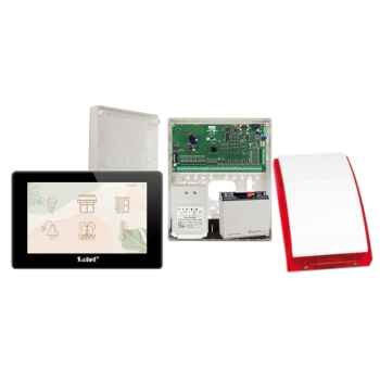 ZESTAW ALARMOWY SATEL INTEGRA 128 + INT-TSH2R-B + OPU-3P + AWT682 + 17Ah + SYRENA SP-4001R