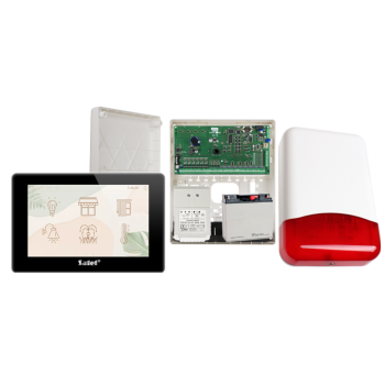 ZESTAW ALARMOWY SATEL INTEGRA 128 + INT-TSH2R-B + OPU-3P + AWT682 + 17Ah + SYRENA TI700