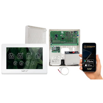 ZESTAW ALARMOWY SATEL INTEGRA 128 + INT-TSH2R-W + OPU-3P + AWT682 + 17Ah + MODUŁ GSM LTE