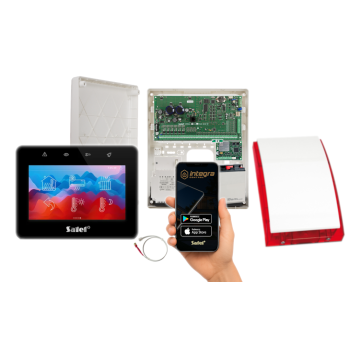 ZESTAW ALARMOWY SATEL INTEGRA 128 PLUS + INT-TSG2R-B + OPU-3P + AWT800 + 17Ah + MODUŁ GSM LTE + SP-4001R