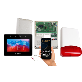 ZESTAW ALARMOWY SATEL INTEGRA 128 PLUS + INT-TSG2R-B + OPU-3P + AWT800 + 17Ah + MODUŁ GSM LTE + TI700