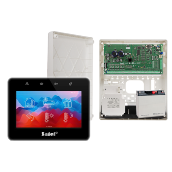 ZESTAW ALARMOWY SATEL INTEGRA 128 PLUS + INT-TSG2R-B + OPU-3P + AWT800 + 17Ah