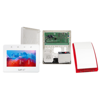 ZESTAW ALARMOWY SATEL INTEGRA 128 PLUS  + INT-TSG2R-W + OPU-3P + AWT800 + 17Ah + SYRENA SP-4001R