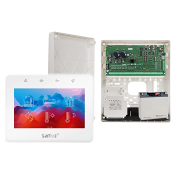 ZESTAW ALARMOWY SATEL INTEGRA 128 PLUS  + INT-TSG2R-W + OPU-3P + AWT800 + 17Ah