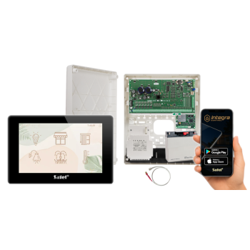 ZESTAW ALARMOWY SATEL INTEGRA 128 PLUS + INT-TSH2R-B + OPU-3P + AWT800 + 17Ah + MODUŁ GSM LTE