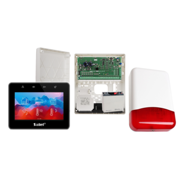 ZESTAW ALARMOWY SATEL INTEGRA 256 PLUS + INT-TSG2R-B + OPU-3P + AWT800 + 17Ah + SYRENA TI700