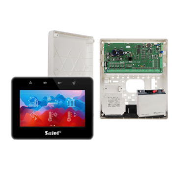 ZESTAW ALARMOWY SATEL INTEGRA 256 PLUS + INT-TSG2R-B + OPU-3P + AWT800 + 17Ah