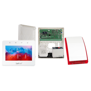 ZESTAW ALARMOWY SATEL INTEGRA 256 PLUS  + INT-TSG2R-W + OPU-3P + AWT800 + 17Ah + SYRENA SP-4001R