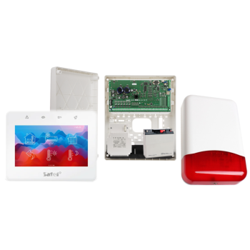 ZESTAW ALARMOWY SATEL INTEGRA 256 PLUS  + INT-TSG2R-W + OPU-3P + AWT800 + 17Ah + SYRENA TI700